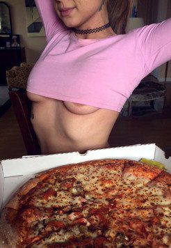 Big pizza and big cock for my lovely gf