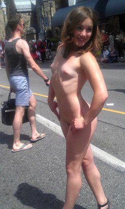 Public maiden exhib! freedom nude parade...