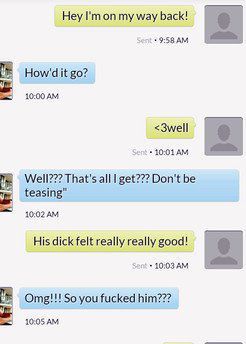 Phone screenshot, his dick felt really good!