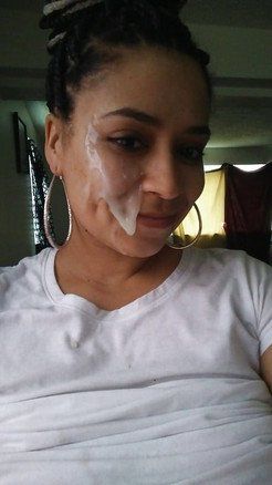 Abundant cumshot on her cheek