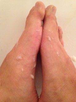 Feet with Piss and Cum