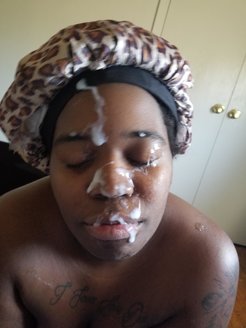 Ebony bbw milf massive facial