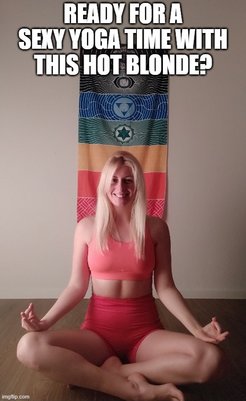 Would you practice some sexy yoga with...
