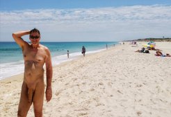 True nudist flashing on the beach