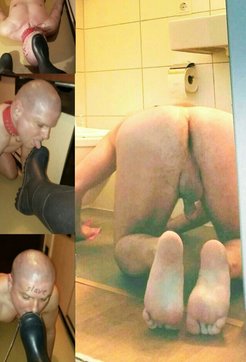 toilet faggot licks dirty clean