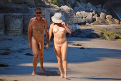 Ric & Randi at the nude beach