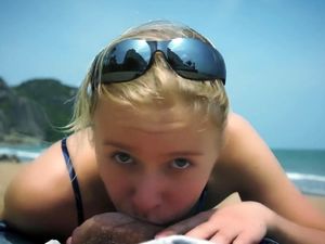 Slutty european teen sucking POV on the...