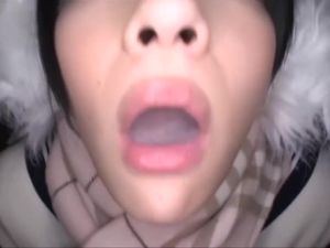 Japanese girl Abe Mikako mouthfull with sperm