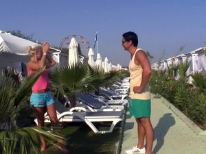 German slutwife fucks with turkish man at...