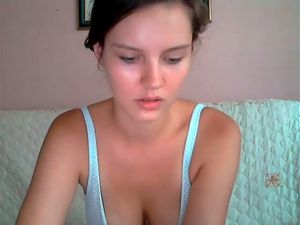 Very cute teen smoking on webcam and...