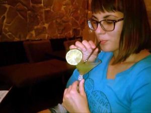 Real amateur public blowjob in the bar