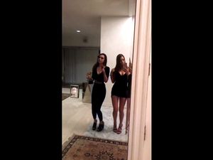 Two sexy teen hoes take hot selfies