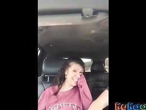 Very cute chick gets fingered to orgasm in...