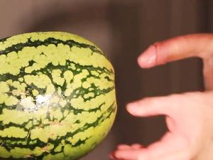 water melon cum - fucking a melon and cumming