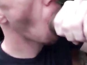 Cum in mouth - outside