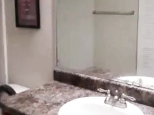 Amateur hot babe fucked in bathroom