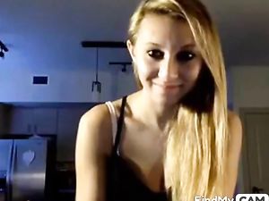 Blonde beauty sucks her teenage...