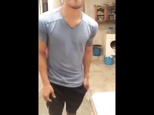 Hot gay shows us his incredible cock