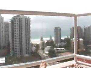 veronica balcony handjob