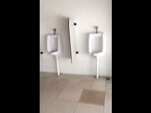Risky wank in public bathroom -v2