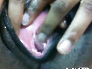 ebony creamy close up and toying 369