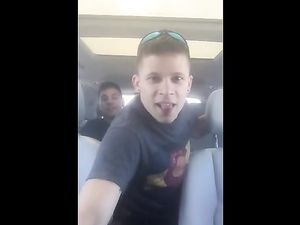 White College Boy Breeds  Latin Bitch In Car