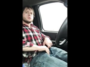 Jerking cock while driving in my car