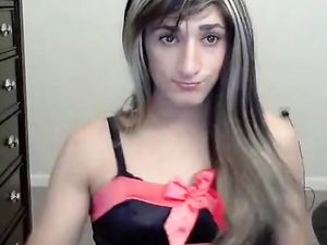 Cute crossdresser tease