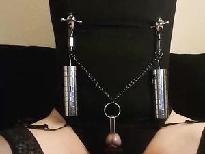 Kinky masoslut remote e-stim session April...