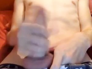 Young boy cum show on webcam