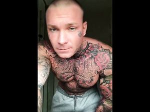 Tattoed guy and huge cock 3