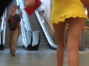 Nice upskirt video especially when her...