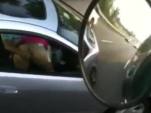 Woman sucking cock in traffic,...