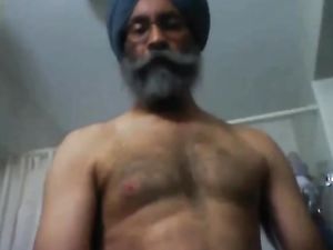 Indian Daddy Jerks Off & Cums -v2