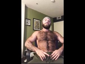 Hairy Lumberjack Shows Off his Cock ( No...