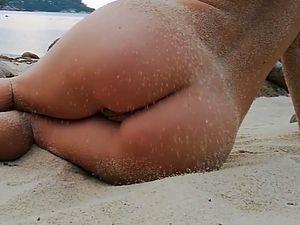 Wonderful girl nudist at the beach