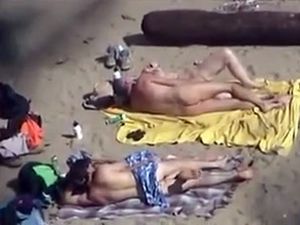 Group sex on the beach without sharing...