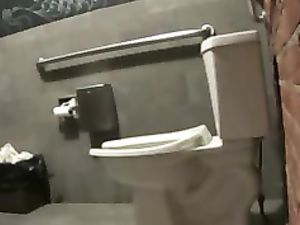 Restaurant WC pee voyeur